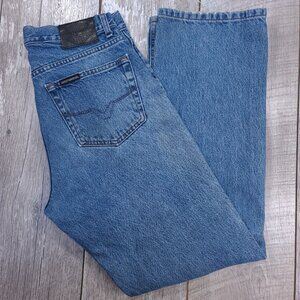 Harley Davidson Jeans Men 32x32 Blue Original Bootcut Mid Rise Biker Riding Pant